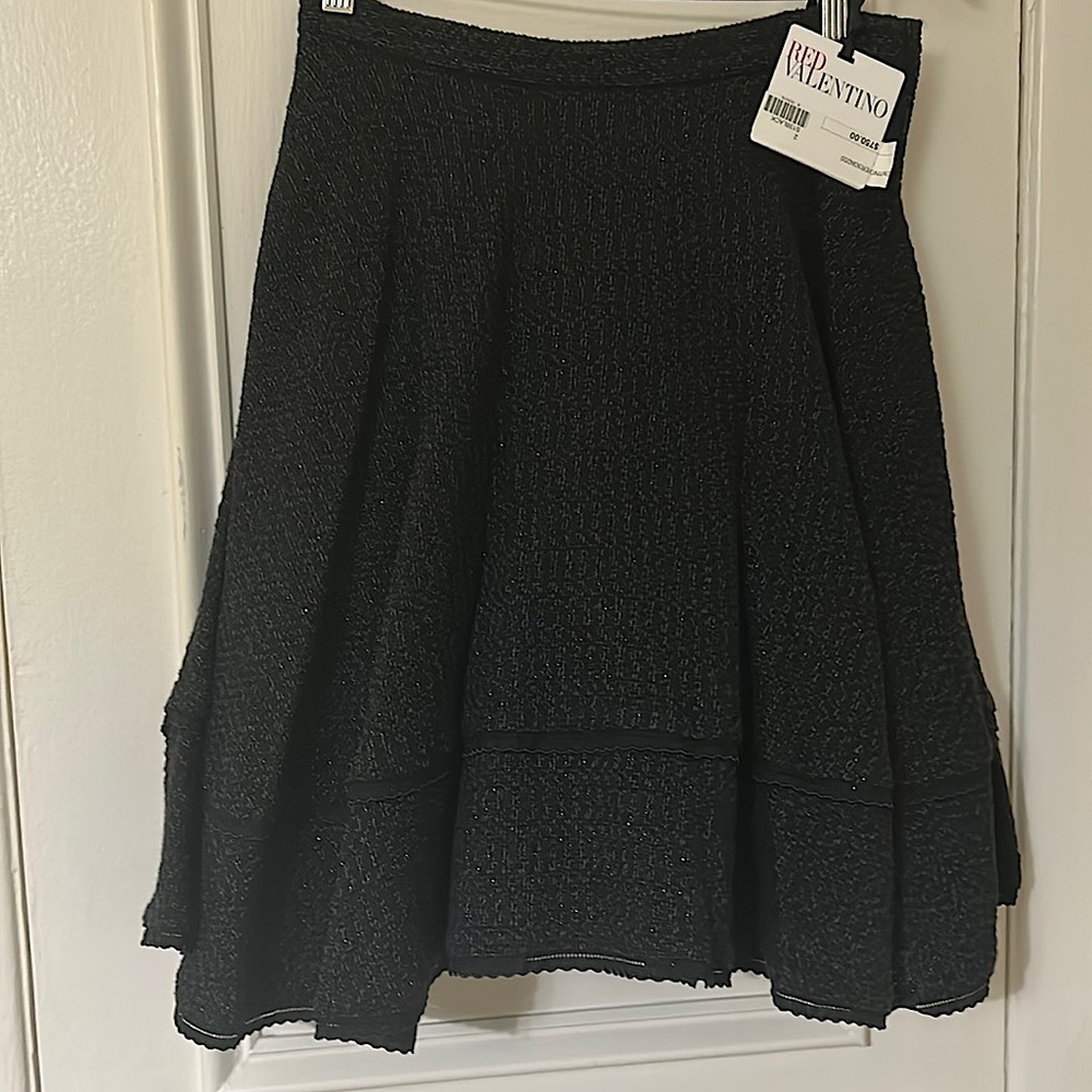 Designer. Red Valentino black sequenced skirt . NEVER WORN